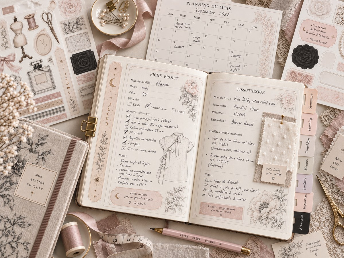 collection de stickers pour organiser ses séances couture